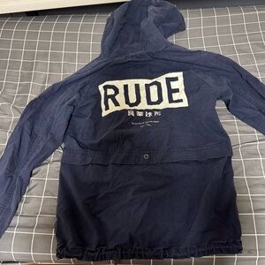 RUDE Navy Hooded Jacket